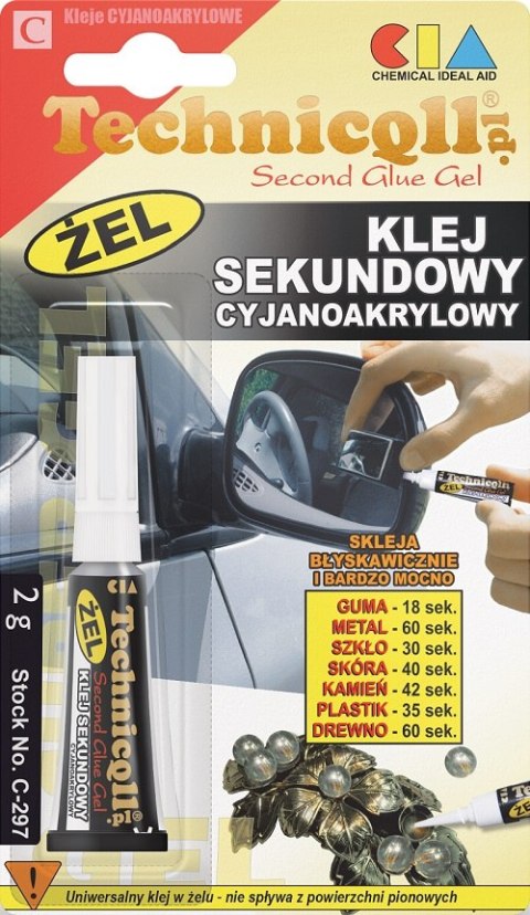 KLEJ SEKUNDOWY ŻEL 2G TECHNICQLL KLEJ SEKUNDOWY ŻEL 2G TECHNICQLL