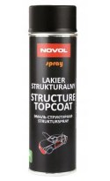 Lakier strukturalny NOVOL 500 ml czarny szybkoschnący dysza FAN