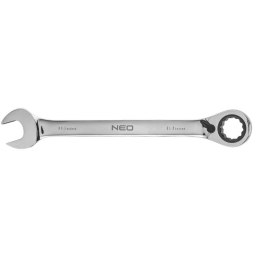 KLUCZ PŁASKO-OCZKOWY Z GRZECHOTKĄ I PRZEŁĄCZNIKIEM 18MM NEO