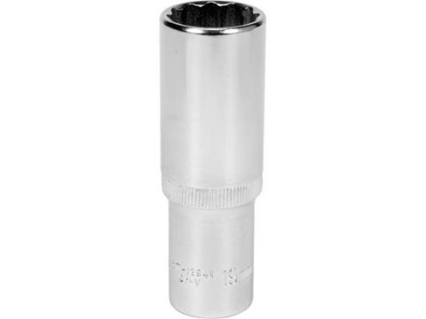 NASADKA DŁUGA 12-KĄTNA CHROMOWANA 1/2'' 19MM YATO NASADKA DŁUGA 12-KĄTNA CHROMOWANA 1/2'' 19MM YATO