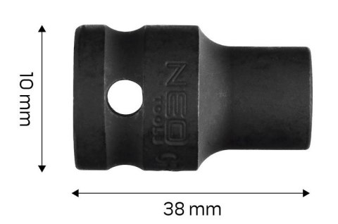NASADKA KRÓTKA UDAROWA 6-KĄTNA 1/2'', 10MM NEO NASADKA KRÓTKA UDAROWA 6-KĄTNA 1/2'', 10MM NEO