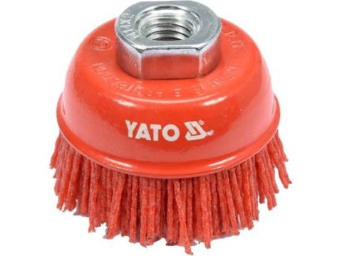 SZCZOTKA TARCZOWA 65MM NYLON TRZPIEŃ 14MM YATO SZCZOTKA TARCZOWA 65MM NYLON TRZPIEŃ 14MM YATO