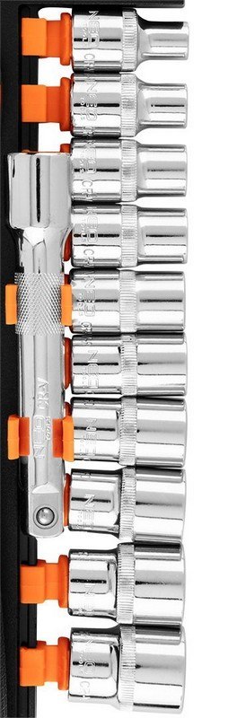 ZESTAW KLUCZY NASADOWYCH 1/2'', 12SZT, 6-KĄTNE NEO ZESTAW KLUCZY NASADOWYCH 1/2'', 12SZT, 6-KĄTNE NEO