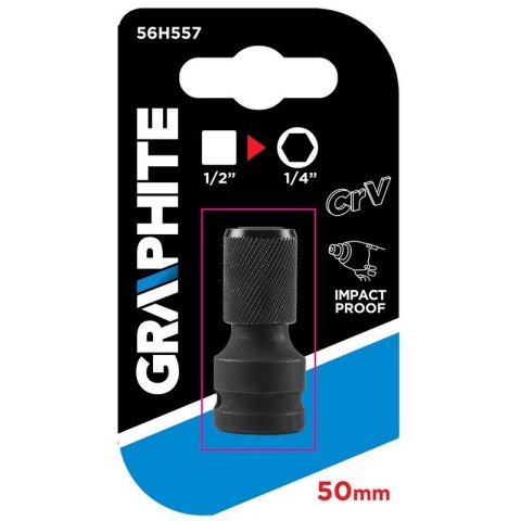 ADAPTER Z 1/2' KWADRAT NA 1/4'HEX GRAPHITE ADAPTER Z 1/2' KWADRAT NA 1/4'HEX GRAPHITE
