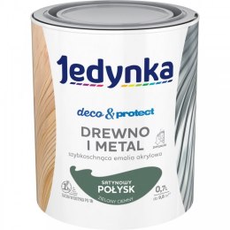 JEDYNKA DECO&PROTECT DREWNO I METAL SATYNA ZIELONY CIEM 0,7L JEDYNKA