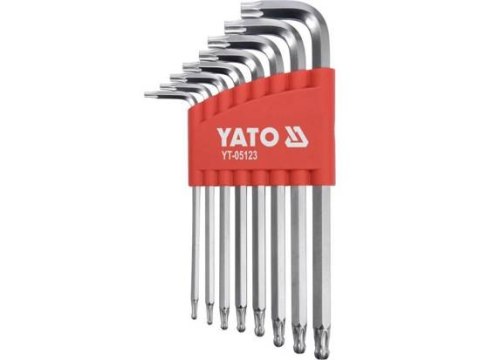 ZESTAW KLUCZY TORX T9-T40 Z KULKĄ YATO ZESTAW KLUCZY TORX T9-T40 Z KULKĄ YATO