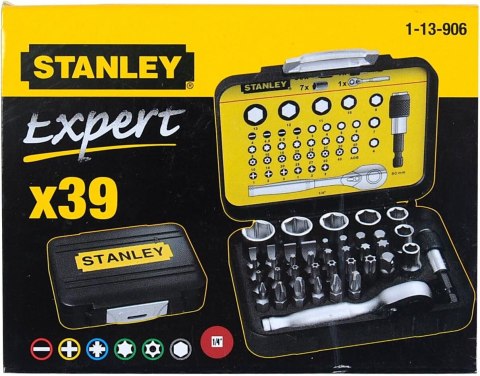 ZESTAW BITÓW I NASADEK 1/4'' Z GRZECHOTKĄ 39SZT. STANLEY ZESTAW BITÓW I NASADEK 1/4'' Z GRZECHOTKĄ 39SZT. STANLEY