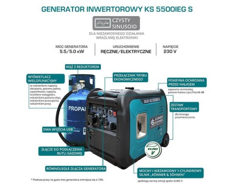 AGREGAT INWENTOROWY BENZYNA/LPG 5.5 KW K&S GERMANY AGREGAT INWENTOROWY BENZYNA/LPG 5.5 KW K&S GERMANY