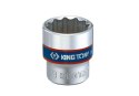 NASADKA KRÓTKA 6-KĄTNA CHROMOWANA 3/8'' 24MM KING TONY