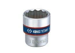 NASADKA KRÓTKA 6-KĄTNA CHROMOWANA 3/8'' 24MM KING TONY