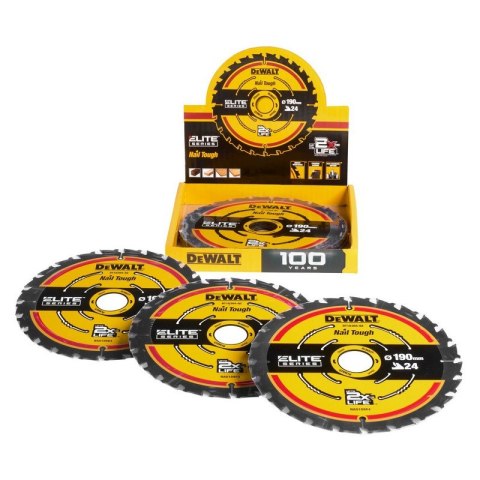 PIŁA TARCZOWA DO DREWNA ELITE 190*30MM 24 ZĘBY DEWALT PIŁA TARCZOWA DO DREWNA ELITE 190*30MM 24 ZĘBY DEWALT