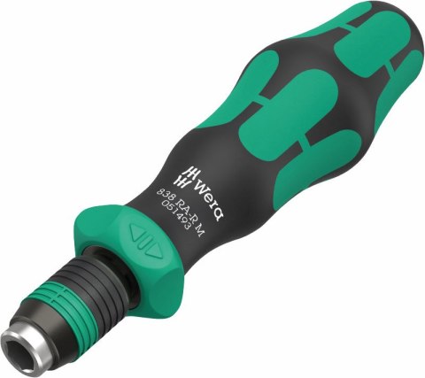 RĘKOJEŚĆ Z UCHWYTEM DO GROTÓW 838 RA-R,FUNKCJA GRZECH. 1/4'' WERA RĘKOJEŚĆ Z UCHWYTEM DO GROTÓW 838 RA-R,FUNKCJA GRZECH. 1/4'' WERA