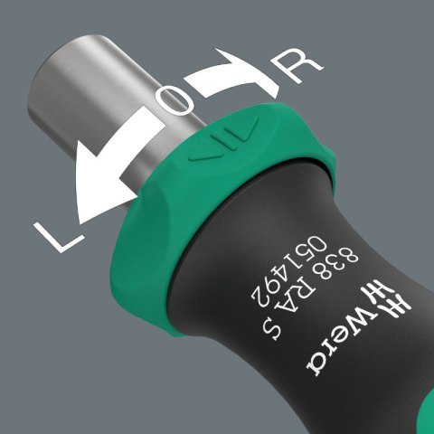 RĘKOJEŚĆ Z UCHWYTEM DO GROTÓW 838 RA S,FUNKCJA GRZECH. 1/4'' WERA RĘKOJEŚĆ Z UCHWYTEM DO GROTÓW 838 RA S,FUNKCJA GRZECH. 1/4'' WERA