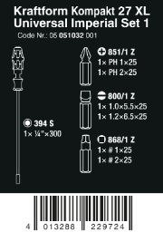 ZESTAW KRAFTFORM KOMPAKT 27 XL UNIVERSAL IMPERIAL SET 1, 7CZ WERA ZESTAW KRAFTFORM KOMPAKT 27 XL UNIVERSAL IMPERIAL SET 1, 7CZ WERA