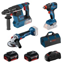 ZESTAW NARZĘDZI GBH 18V-26+GWS 18V-10+GDX 18V-200 2*5.0AH BOSCH