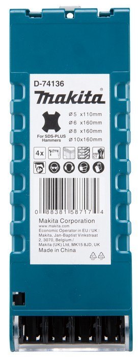 ZESTAW WIERTEŁ SDS+ 4 SZT. MAKITA ZESTAW WIERTEŁ SDS+ 4 SZT. MAKITA