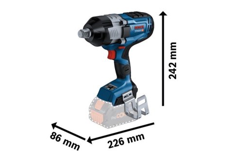 KLUCZ UDAROWY AKUMULATOROWY 3/4'' GDS 18V-1600 HC 2*8.0AH BOSCH KLUCZ UDAROWY AKUMULATOROWY 3/4'' GDS 18V-1600 HC 2*8.0AH BOSCH