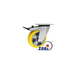 KOŁO ALUM.-POLI.125MM OBUD.SKRĘTNA+HAMUL.RADIALNA A25MPRH UN