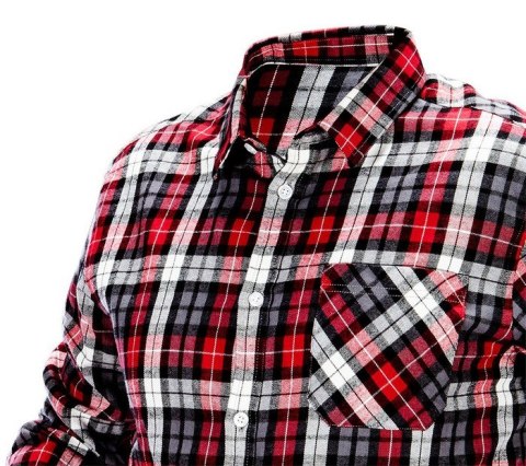 KOSZULA FLANELOWA KRATA CZERWONO-CZARNO-BIAŁA ROZMIAR XL NEO KOSZULA FLANELOWA KRATA CZERWONO-CZARNO-BIAŁA ROZMIAR XL NEO