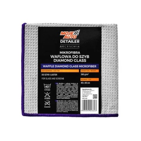 MIKROFIBRA DIAMOND GLASS MOJE AUTO DETAILER 370G/M2 MOJE AUTO MIKROFIBRA DIAMOND GLASS MOJE AUTO DETAILER 370G/M2 MOJE AUTO