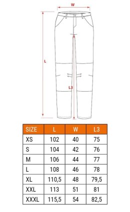 SPODNIE ROBOCZE DO PASA 100% BAWEŁNA ROZMIAR XXL NEO