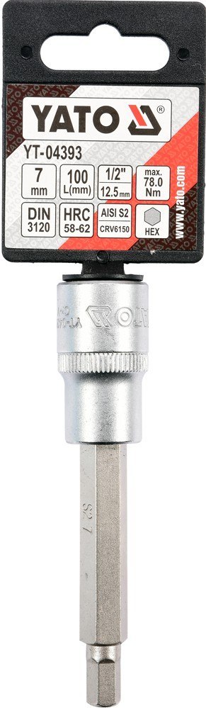KLUCZ TRZPIENIOWY 1/2''HEX 7MM L100MM YATO KLUCZ TRZPIENIOWY 1/2''HEX 7MM L100MM YATO