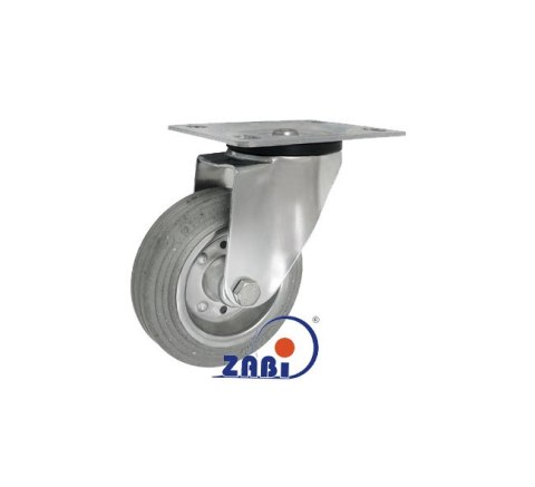 KOŁO METAL-GUMA 100MM OBUDOWA SKRĘTNA WĄSK. GUMA SZARA 12LS ZABI KOŁO METAL-GUMA 100MM OBUDOWA SKRĘTNA WĄSK. GUMA SZARA 12LS ZABI