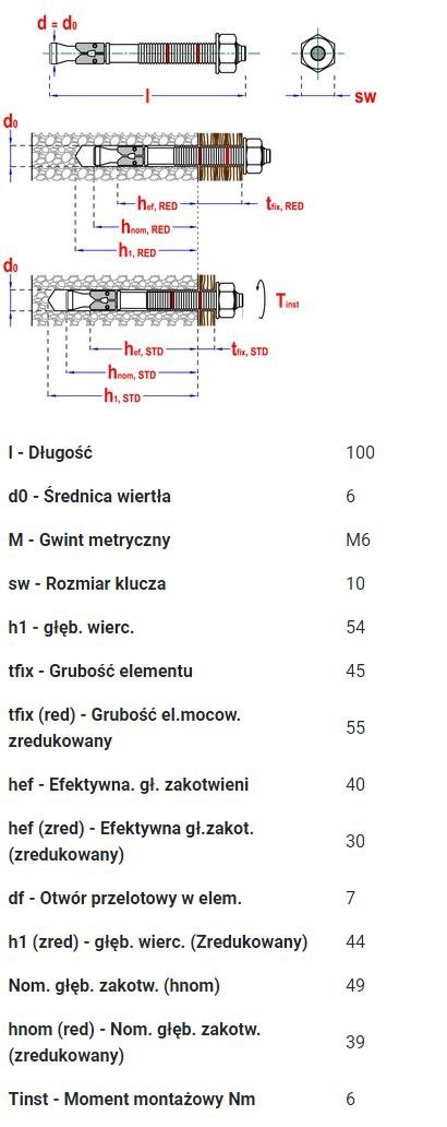 KOTWA PIERŚCIENIOWA SMART S-TB7 6*100/45-55 OCYNK BIAŁY UN KOTWA PIERŚCIENIOWA SMART S-TB7 6*100/45-55 OCYNK BIAŁY UN