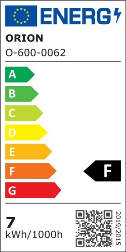 ŻARÓWKA LED 7W E27 638LM 3000K CIEPŁA ORION