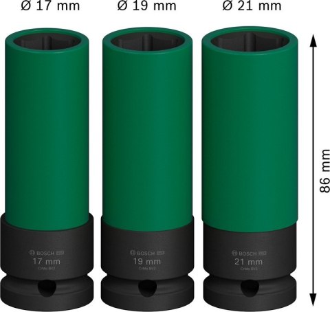 ZESTAW KLUCZY NASADOWYCH 1/2'' XL PRO S 3SZT. BOSCH ZESTAW KLUCZY NASADOWYCH 1/2'' XL PRO S 3SZT. BOSCH