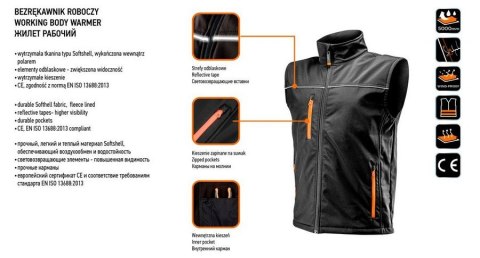 BEZRĘKAWNIK ROBOCZY SOFTSHELL ROZMIAR L NEO BEZRĘKAWNIK ROBOCZY SOFTSHELL ROZMIAR L NEO