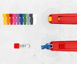KLIPSY COLORCODE DO OZNACZANIA NARZĘDZI 10SZT. ANTRACYTOWE KNIPEX