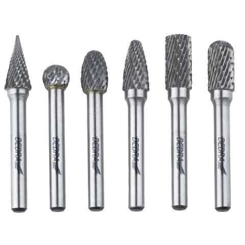 FREZY TRZPIENIOWE DO METALU 6MM 6 SZT DEDRA