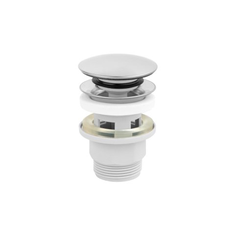 KOREK CLICK-CLACK ABS, Z PRZELOTEM, DUŻY GRZYBEK, CHROM UN KOREK CLICK-CLACK ABS, Z PRZELOTEM, DUŻY GRZYBEK, CHROM UN