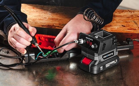 STACJA LUTOWNICZA ENERGY+ 18V, BEZ AKUMULATORA. GRAPHITE STACJA LUTOWNICZA ENERGY+ 18V, BEZ AKUMULATORA. GRAPHITE