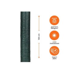 TKANINA OSŁONOWA DECO ZIELONA 180G/M2 150CM ROLKA 25MB UN