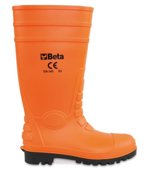 BUTY ROBOCZE WYSOKIE POMARAŃCZOWE PCW/KAUCZUK 44 BETA BUTY ROBOCZE WYSOKIE POMARAŃCZOWE PCW/KAUCZUK 44 BETA