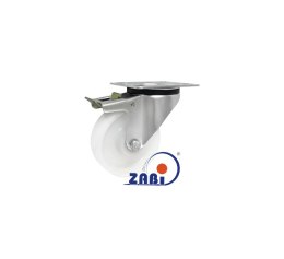 KOŁO Z TWORZYWA 100MM OBUDOWA SKRĘTNA+HAMULEC, 15B9H ZABI