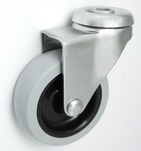 KOŁO MEBLOWE TWORZYWO+GUMA 72MM OBUDOWA Z OTWOREM M77T UN