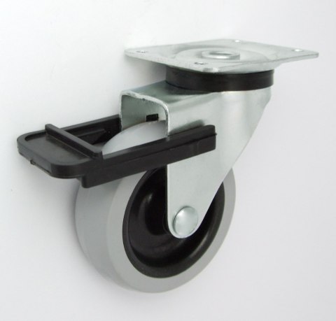 KOŁO MEBLOWE TWORZYWO+GUMA 75MM OBUDOWA SKRĘTNA+HAM M72TH UN