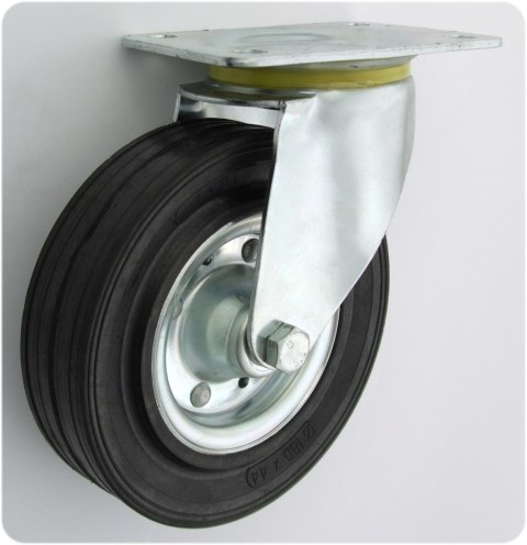 KOŁO METAL-GUMA 180MM OBUDOWA SKRĘTNA 52 UN