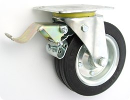 KOŁO METAL-GUMA 180MM OBUDOWA SKRĘTNA+HAMULEC 55H UN