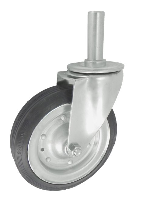 KOŁO METAL-GUMA 200MM OBUDOWA Z TRZPIENIEM 64 UN