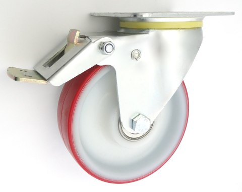 KOŁO TWORZYWO+POLIURETAN 160MM OBUDOWA SKRĘTNA+HAM. 45BCNWH UN