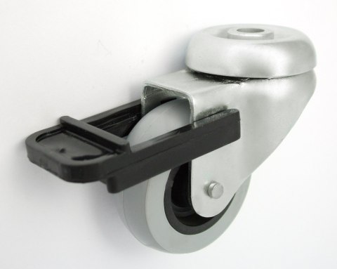 KOŁO MEBLOWE TWORZYWO+GUMA 50MM OBUDOWA Z OTWOREM+HAM M57TH UN