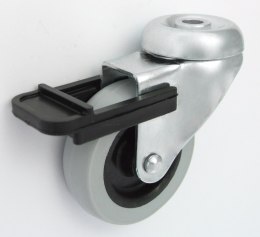 KOŁO MEBLOWE TWORZYWO+GUMA 60MM OBUDOWA Z OTWOREM+HAM M67TH UN