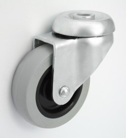 KOŁO MEBLOWE TWORZYWO+GUMA 60MM OBUDOWA Z OTWOREM M67T UN