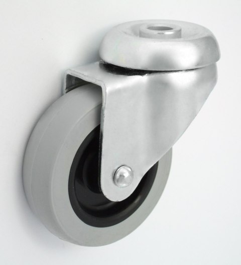 KOŁO MEBLOWE TWORZYWO+GUMA 60MM OBUDOWA Z OTWOREM M67T UN