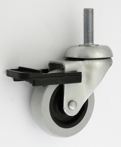 KOŁO MEBLOWE TWORZYWO+GUMA 64MM OBUDOWA Z TRZP+HAM M64TH*M10 UN