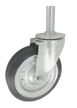 KOŁO METAL-GUMA 200MM OBUDOWA Z TRZPIENIEM 64*25 UN